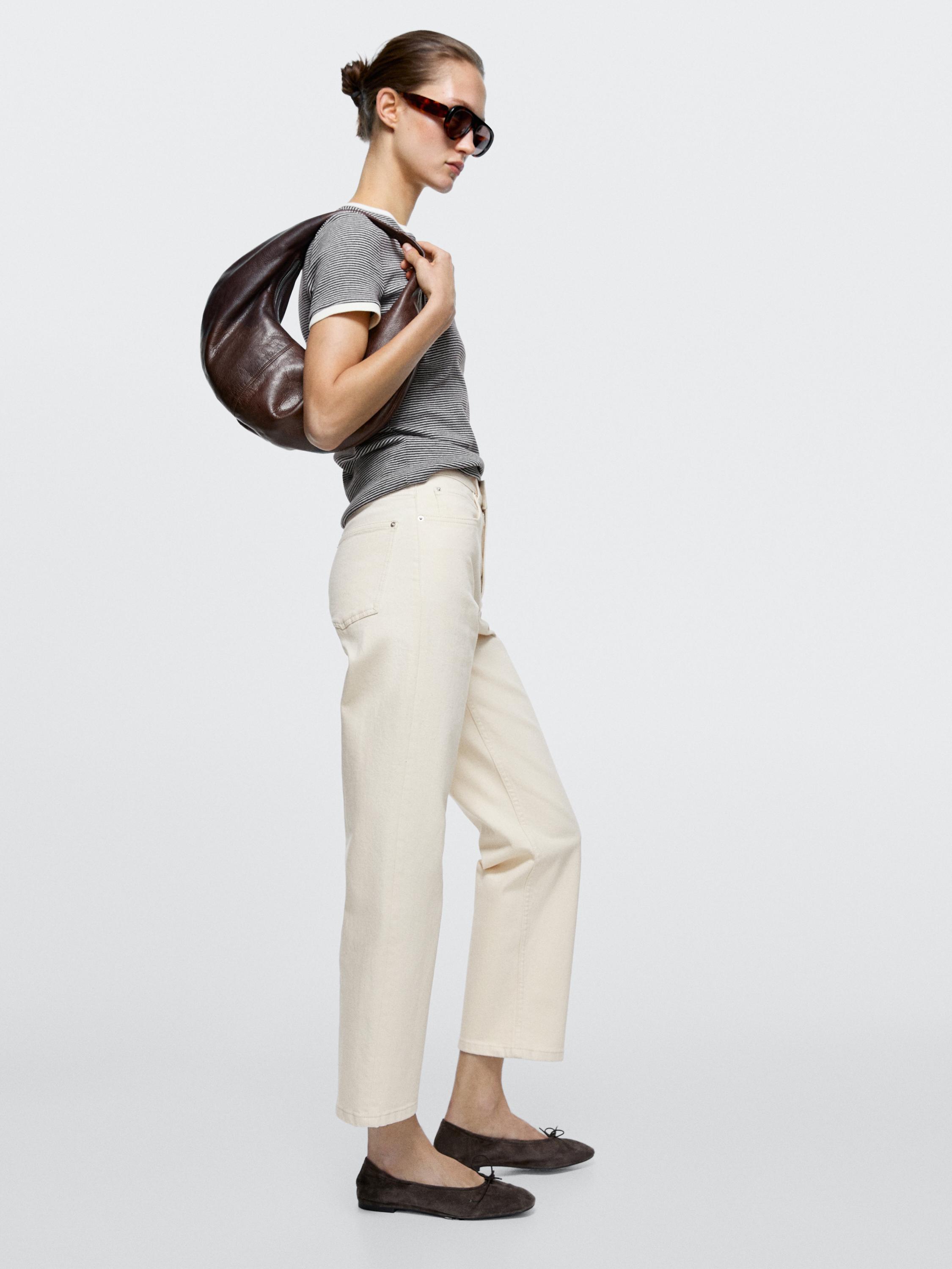 Mid-rise straight-leg jeans